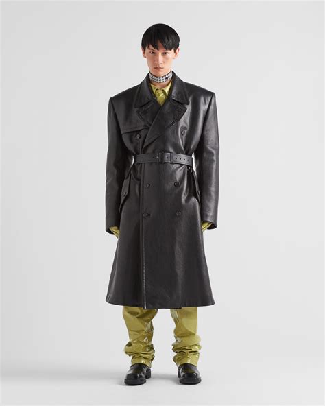 prada double breasted trench coat|prada trench coat men.